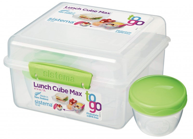 2L Lunch Cube Max To Go with Yogurt Pot